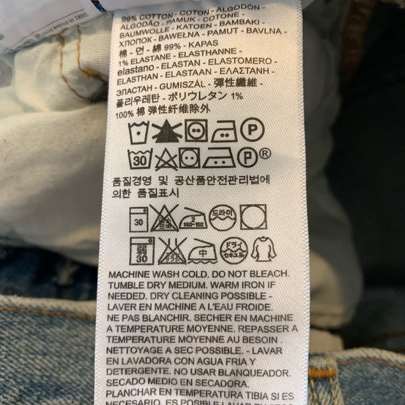 NWT Levi’s 711 Skinny Mid Rise Distressed Jeans - Picture 8 of 8